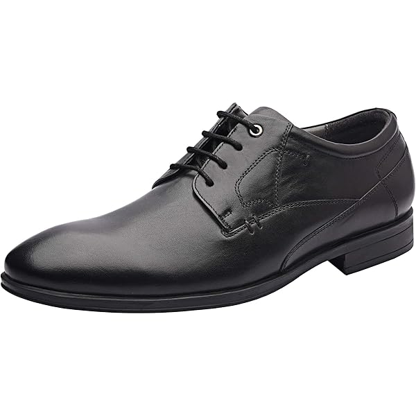 Hush Puppies 黒 24.0 EE Hush Puppies Marco Mens Black Lace Up Leather Shoe-52048